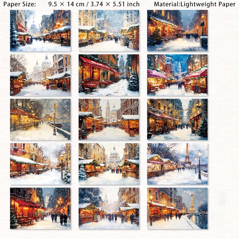 30 Pcs Travel Theme Scrapbook Paper LGDJ