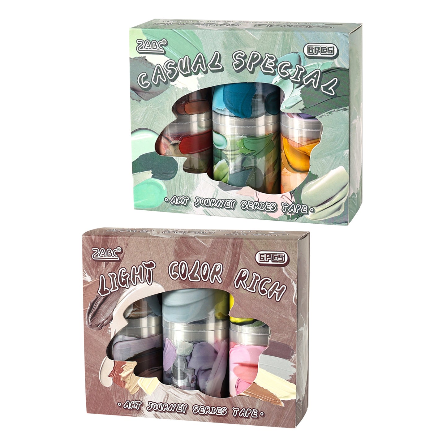6 Rolls Oil Paint PET Stickers Tapes Kit YSLT