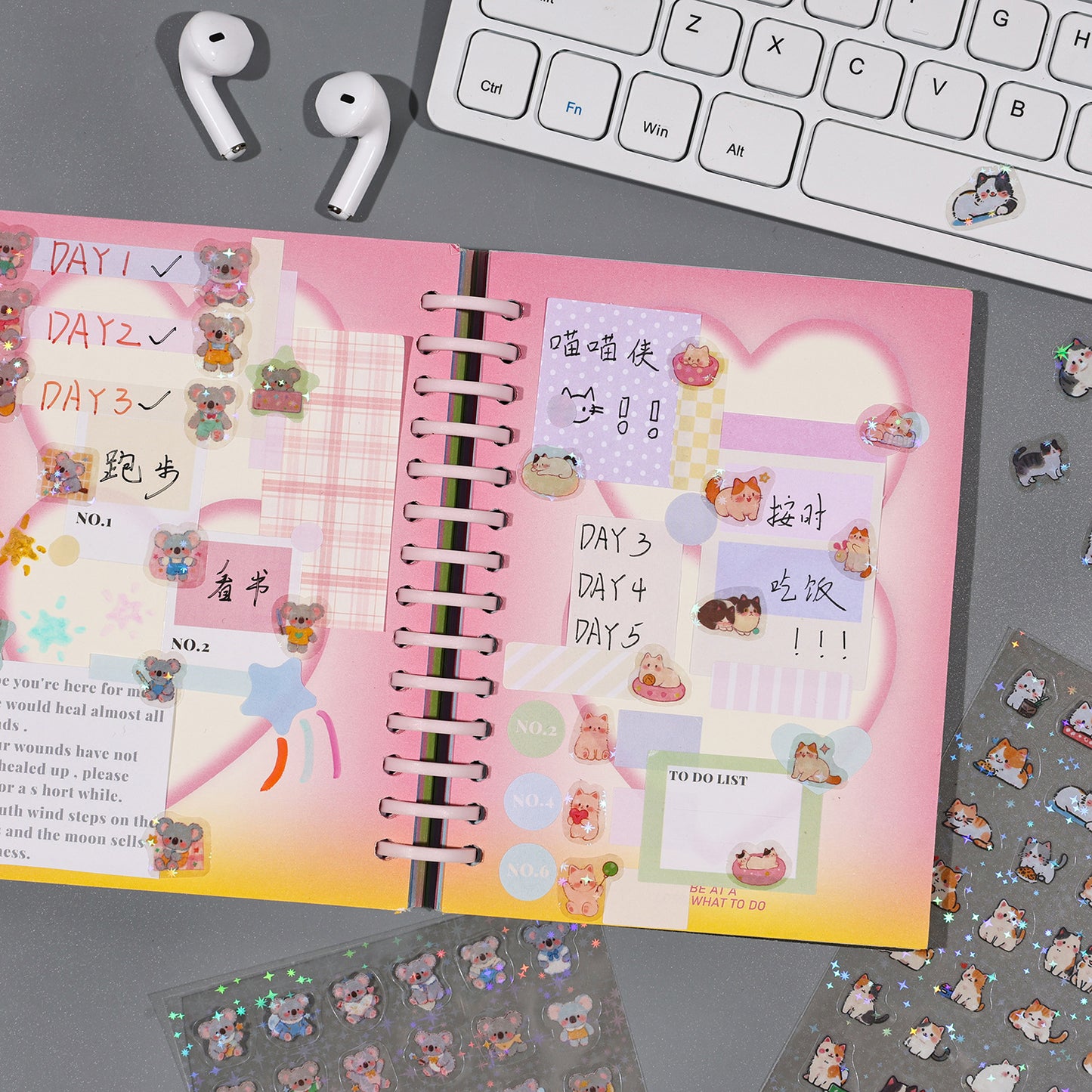 1 Sheet Cute Animal Planner Stickers KLMYJ