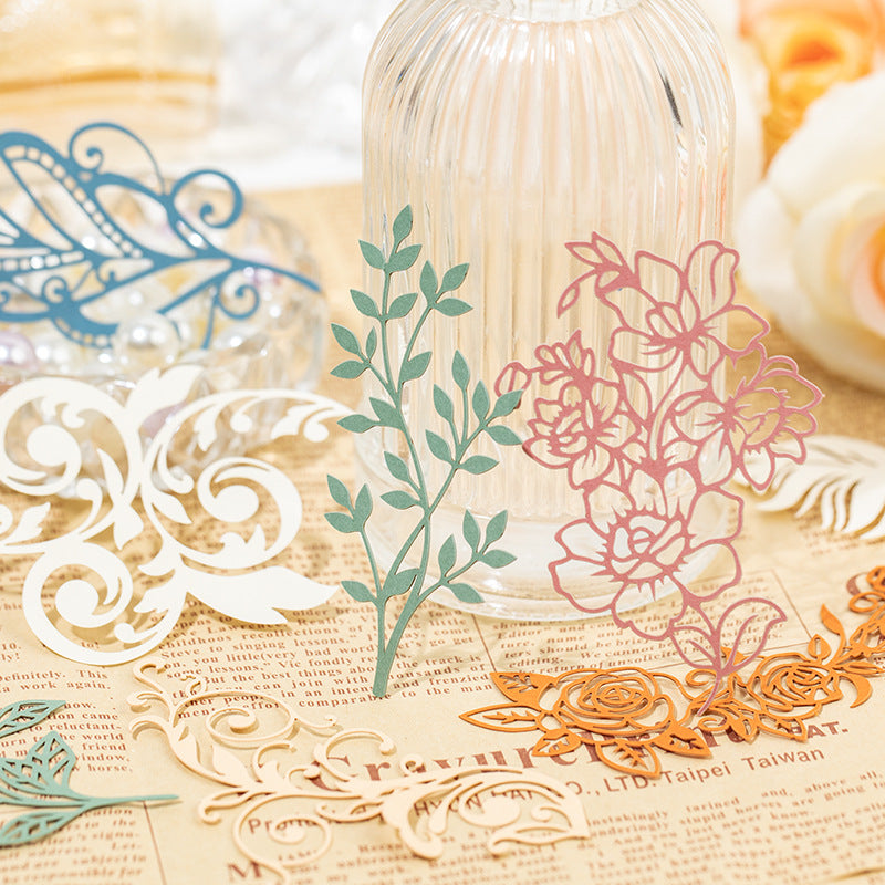 20 Pcs Hollow Cutout Paper Flower Leaf ZMFH