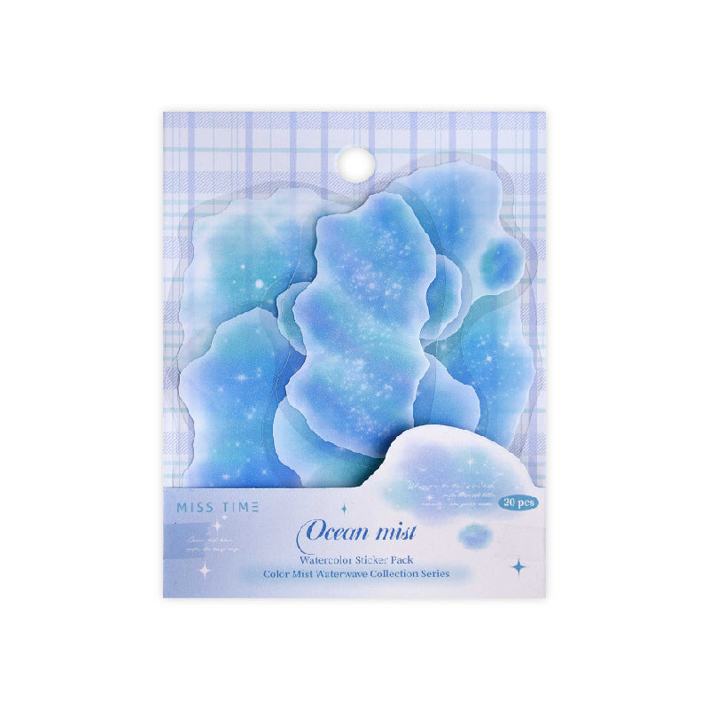 20 Pcs Watercolor Themed PET Stickers CWSY