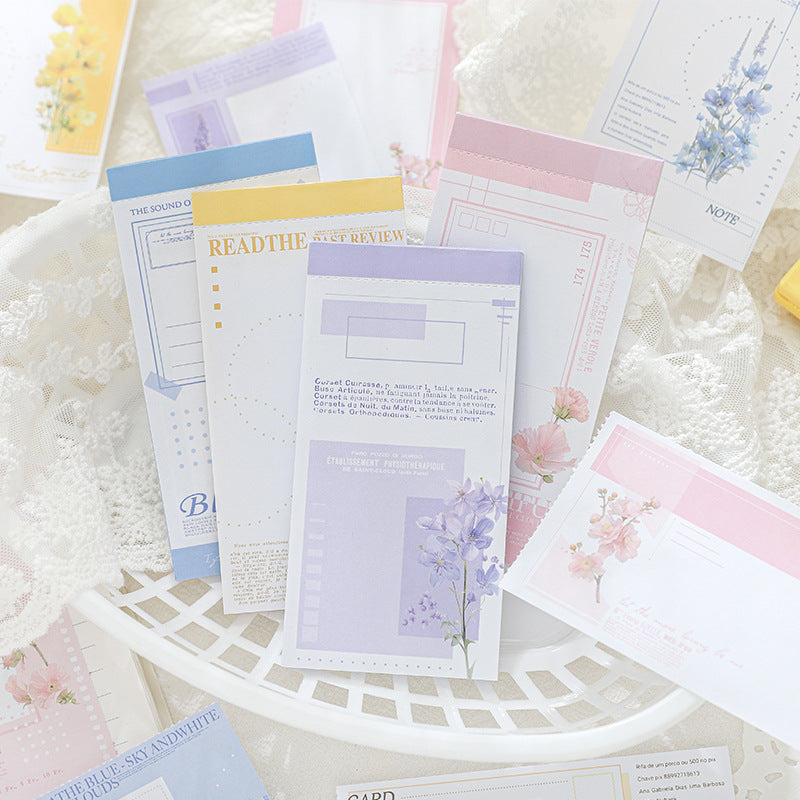 30 Sheets Floral Notepad Paper HPTJ