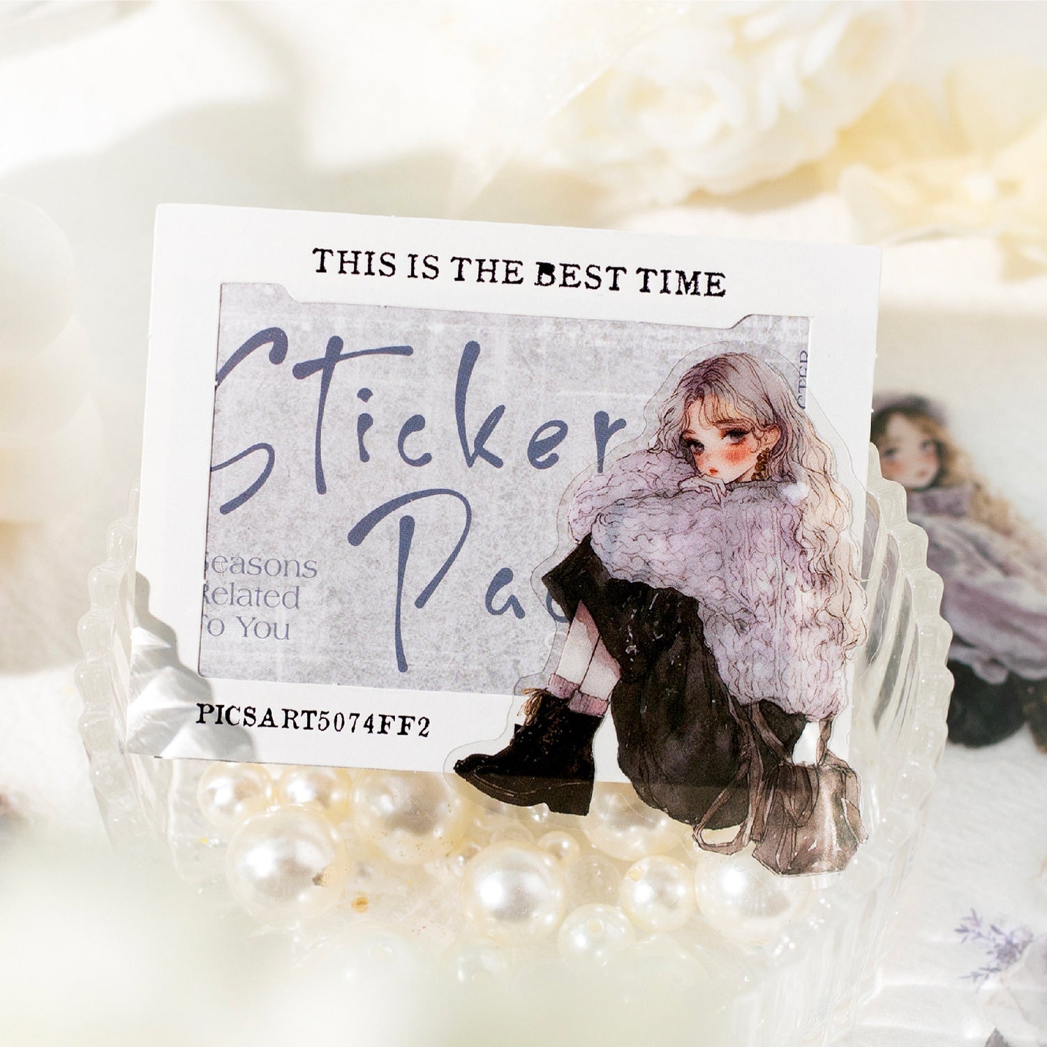 15 Pcs Fashion Girl PET Stickers YNYGDJJ