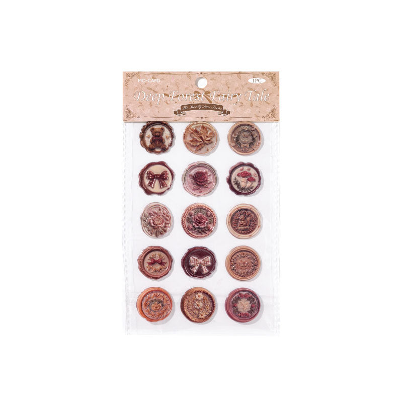 3D Faux Wax Seal Epoxy Resin Stickers