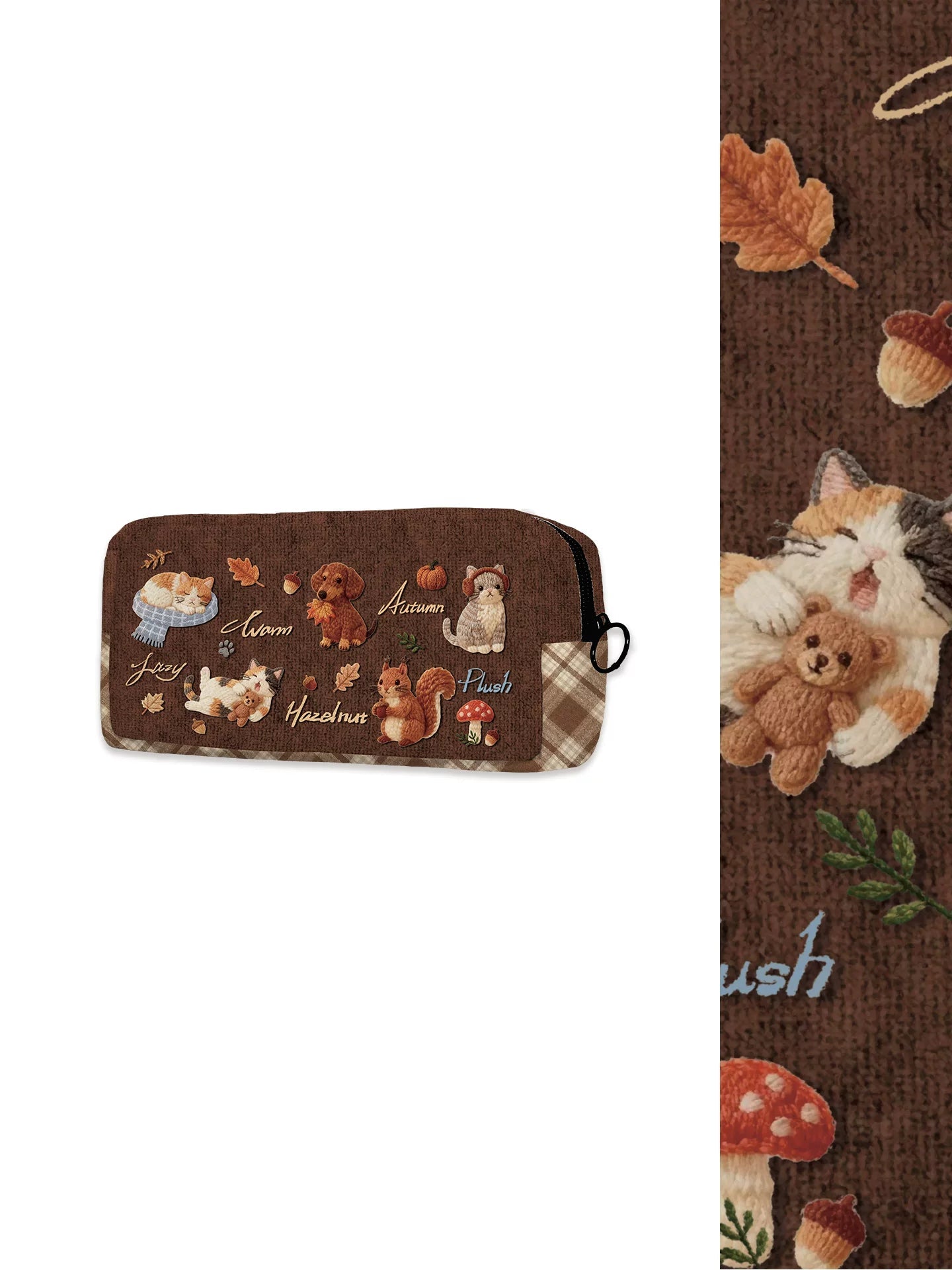 Hazelnut Forest Artisan Canvas Rectangular Pencil Case