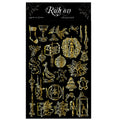 Gold Foil Rub On Stickers - Christmas