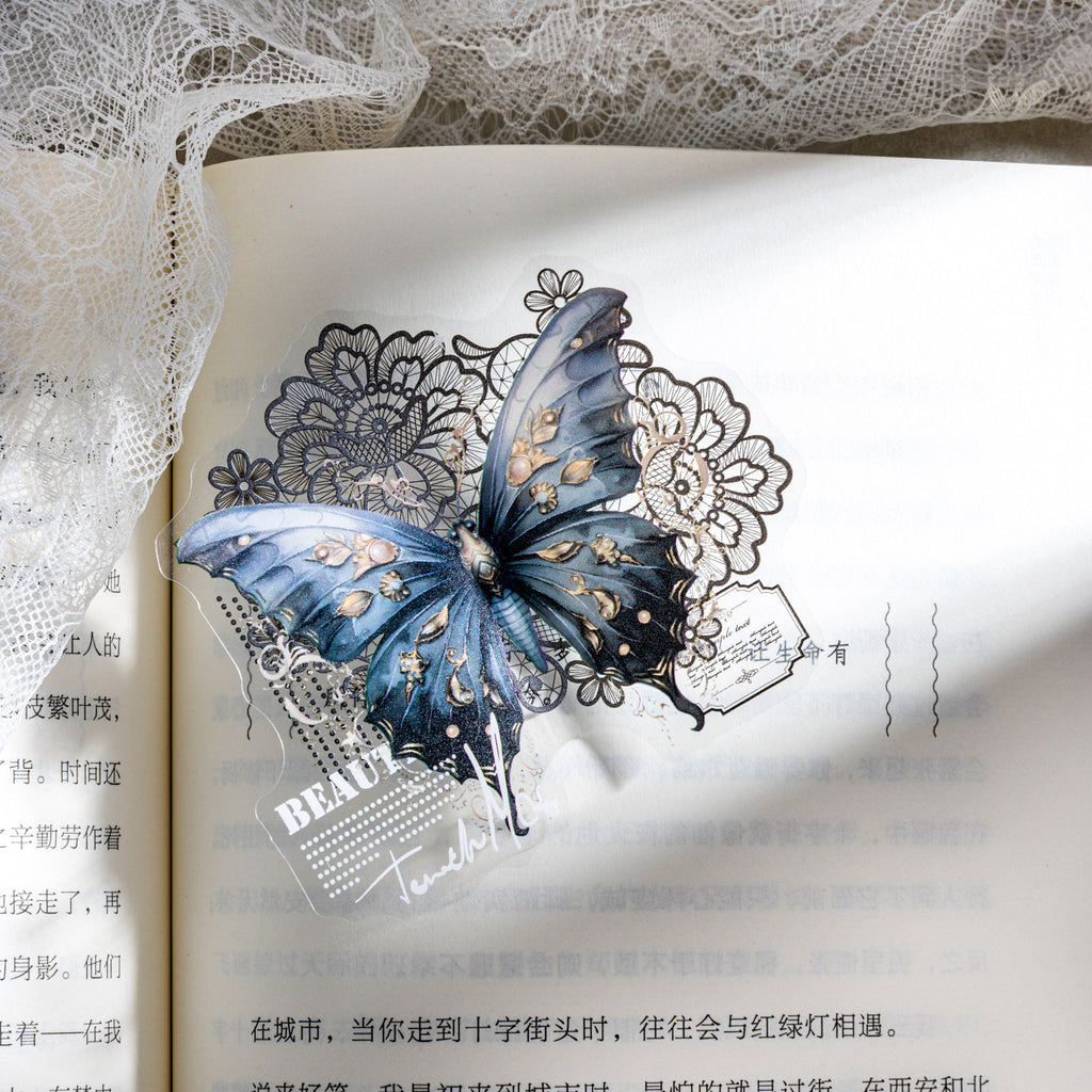 10 Pcs Large Size PET Butterfly Stickers HDZB