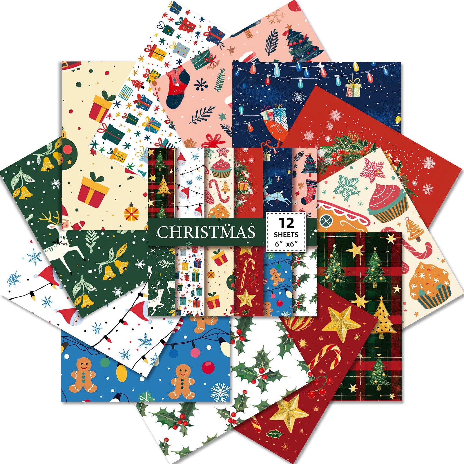 6 inch Christmas Scrapbook Paper Pad PA147