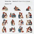30 Pcs Couple Love Theme PET Stickers LRXL