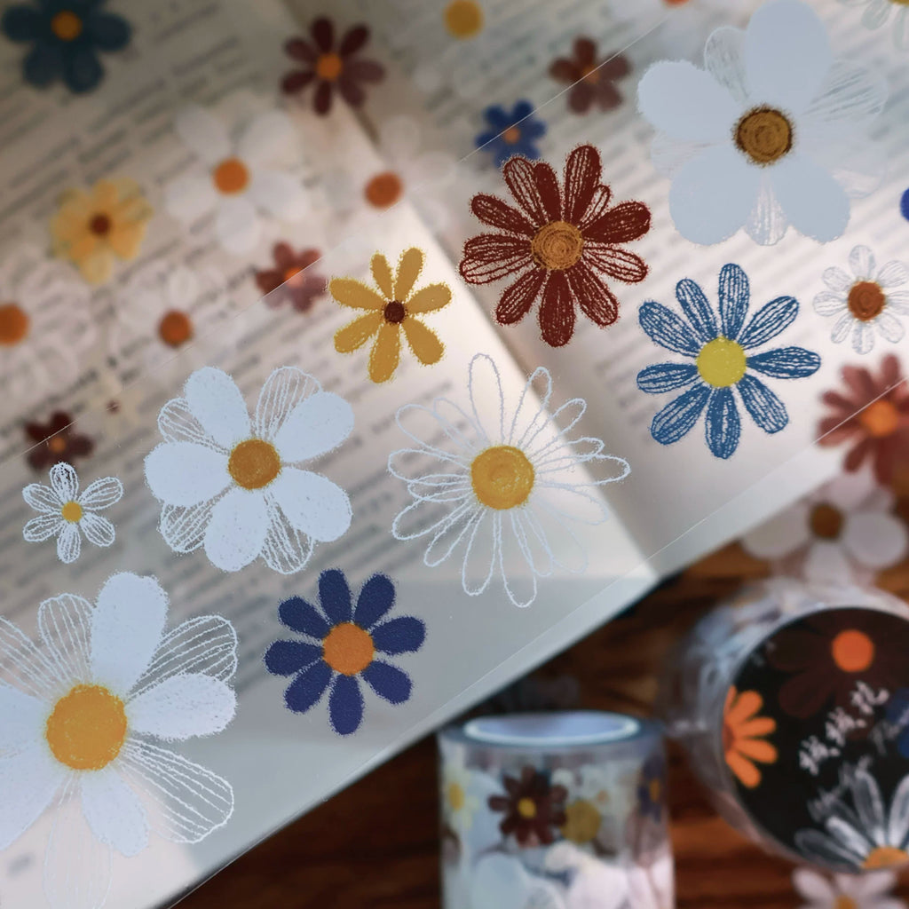 Floral Decorative Tape Rolls- Velvet Petals