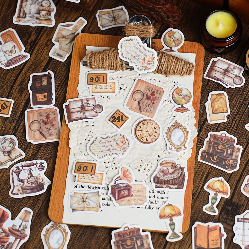 30 Pcs Vintage Journal Stickers SJLY
