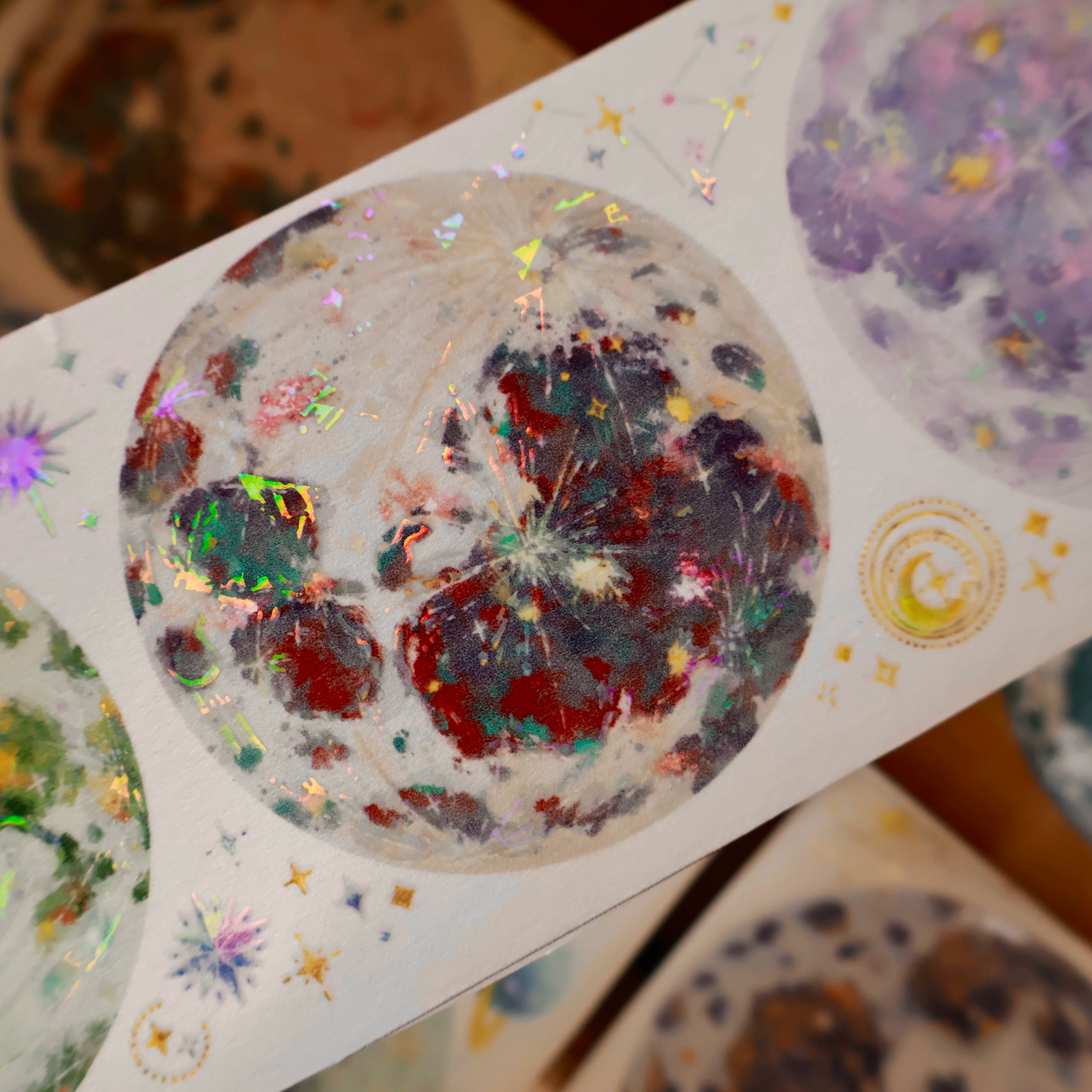 Floral Decorative Tape Rolls- Mottled Planet