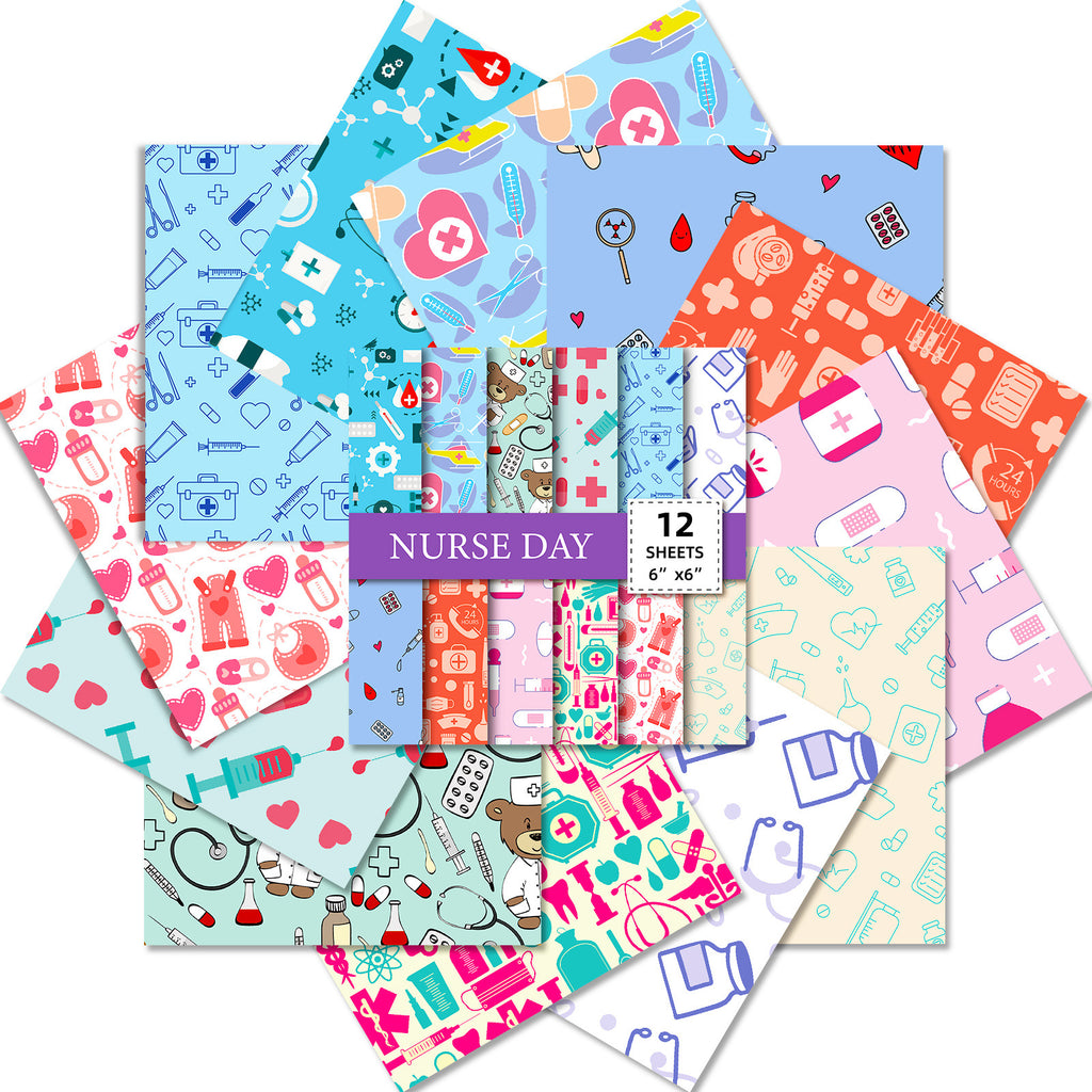 6 inch Nurses' Day Scrapbook Paper Pad PA808