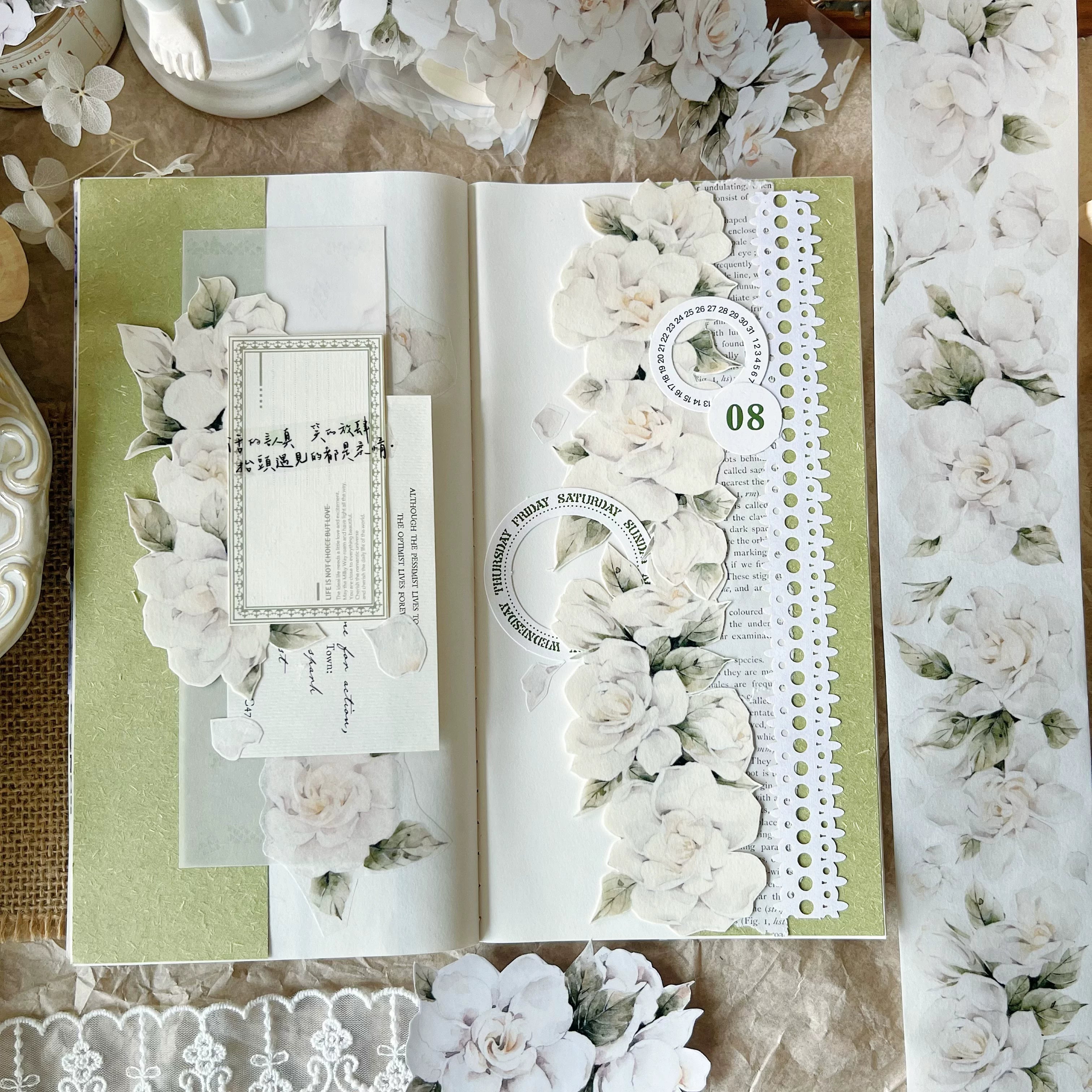 Floral Decorative Tape Rolls- Southern Gardenia