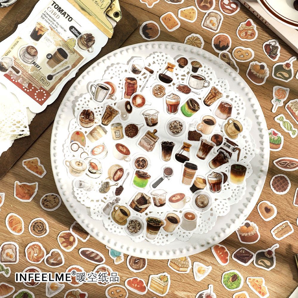 100 Pcs Vintage PET Stickers JWGB