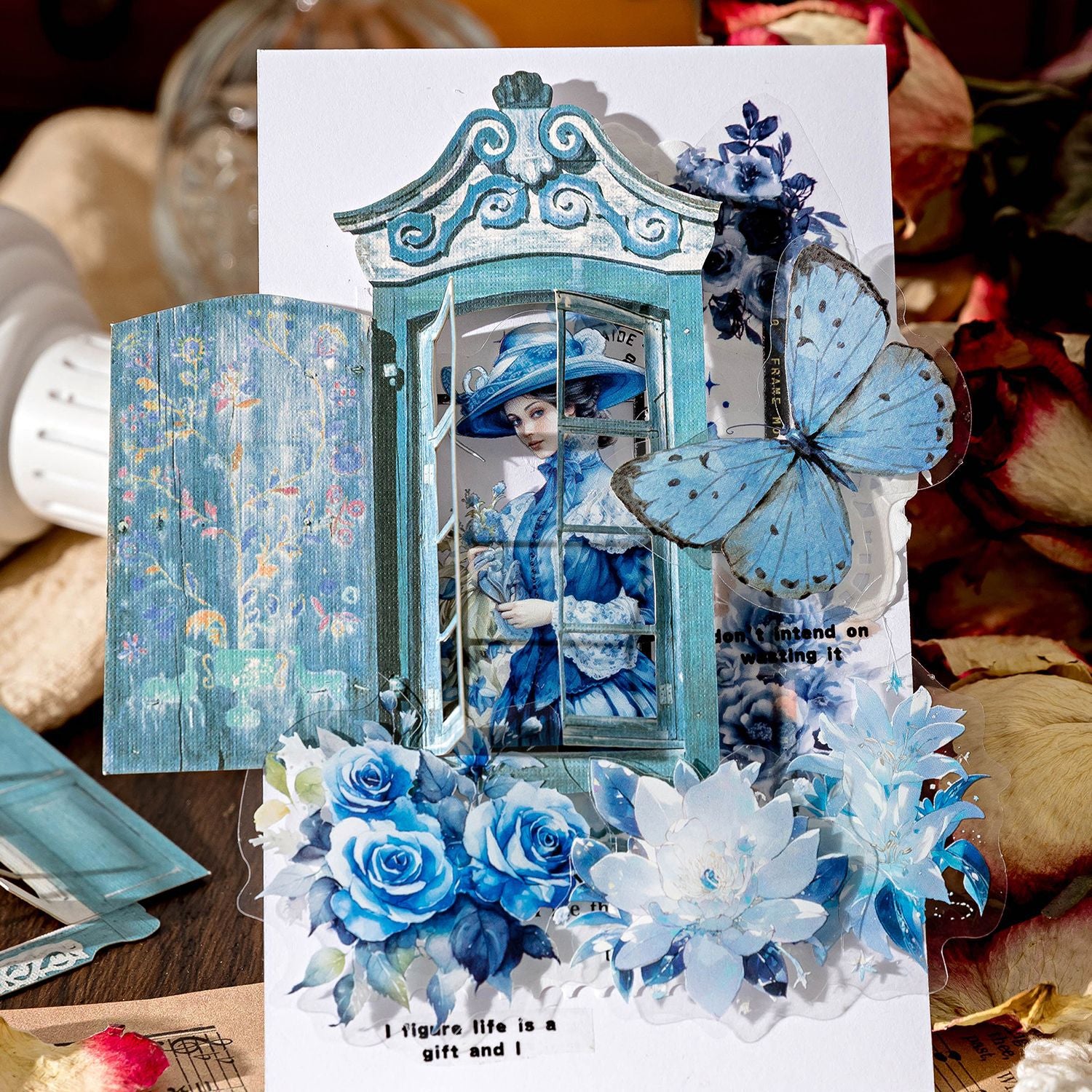 10 Pcs Creative Windows Collage Stickers HJCT