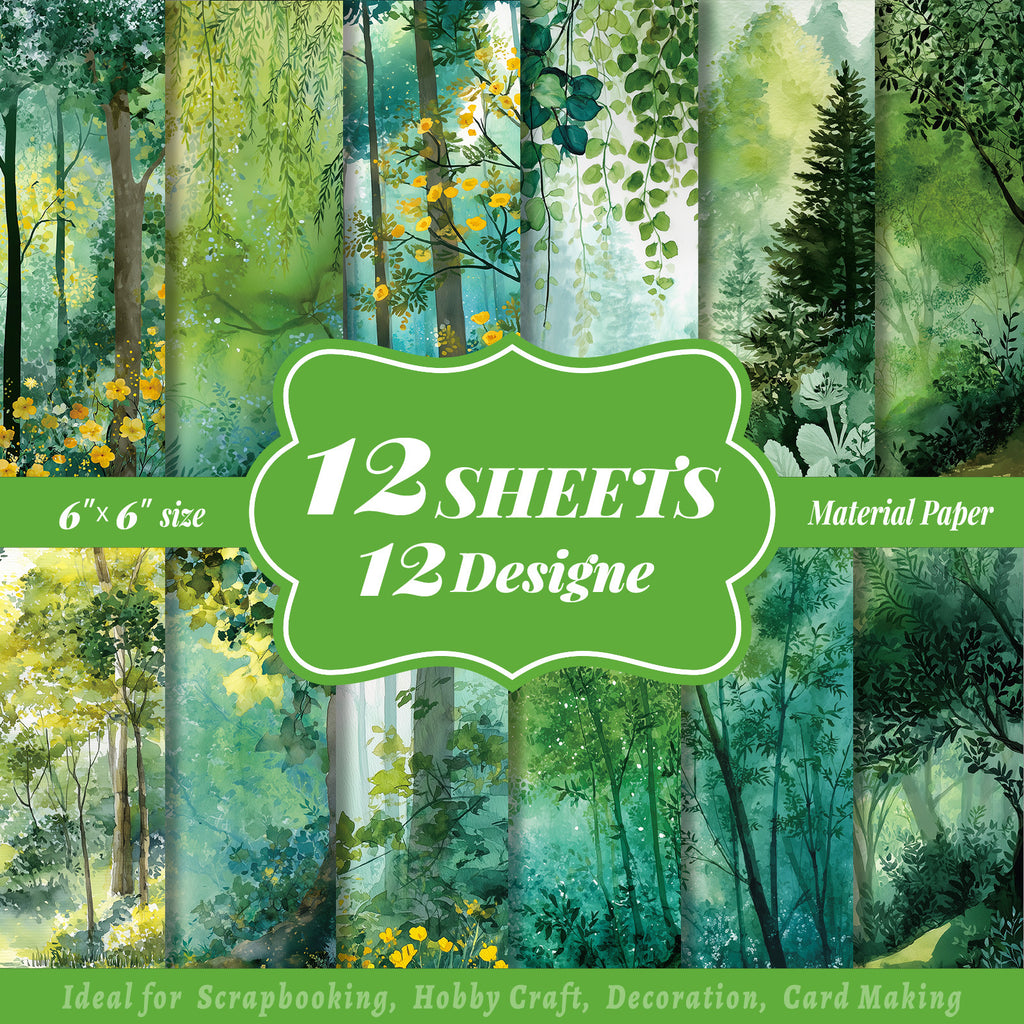 6 inch Forest Scrapbook Paper Pad PA829