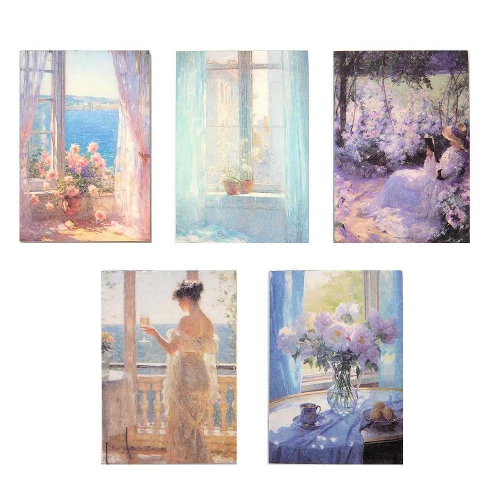 100 Pcs Oil Painting Scrapbook Paper YDRL