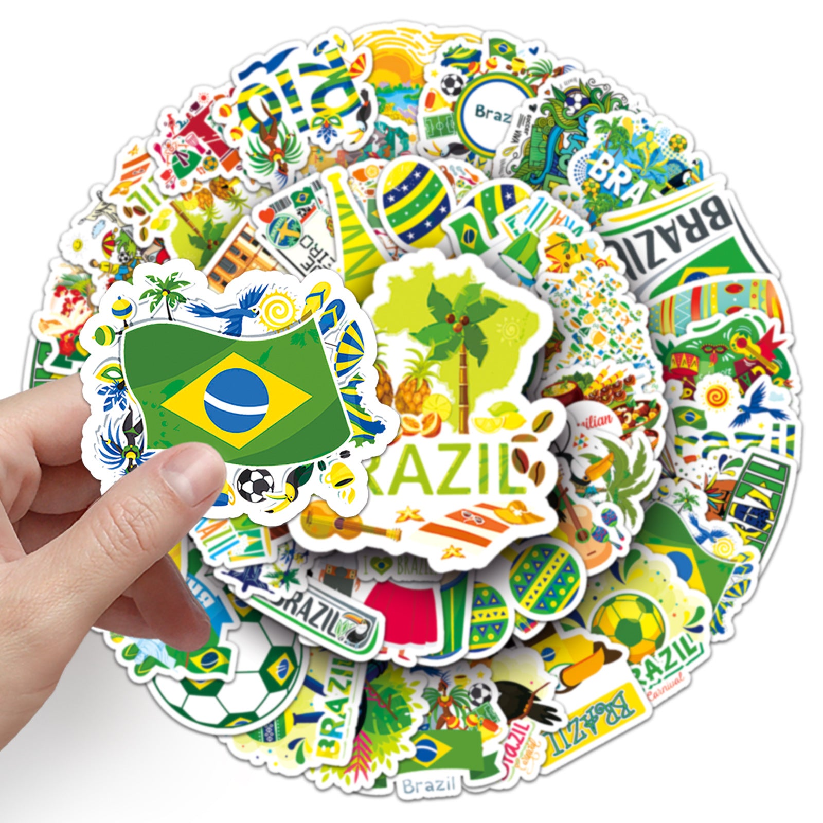 50Pcs Brazil Travel Vinyl Stickers TRV08