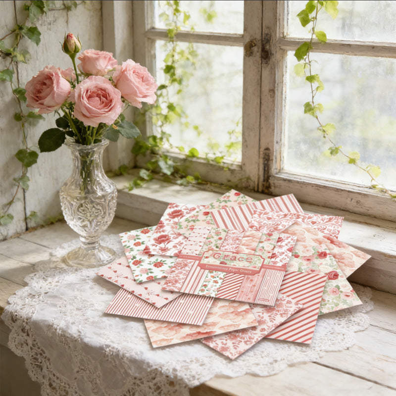 6 inch Pink Grace Scrapbook Paper Pad SKP008