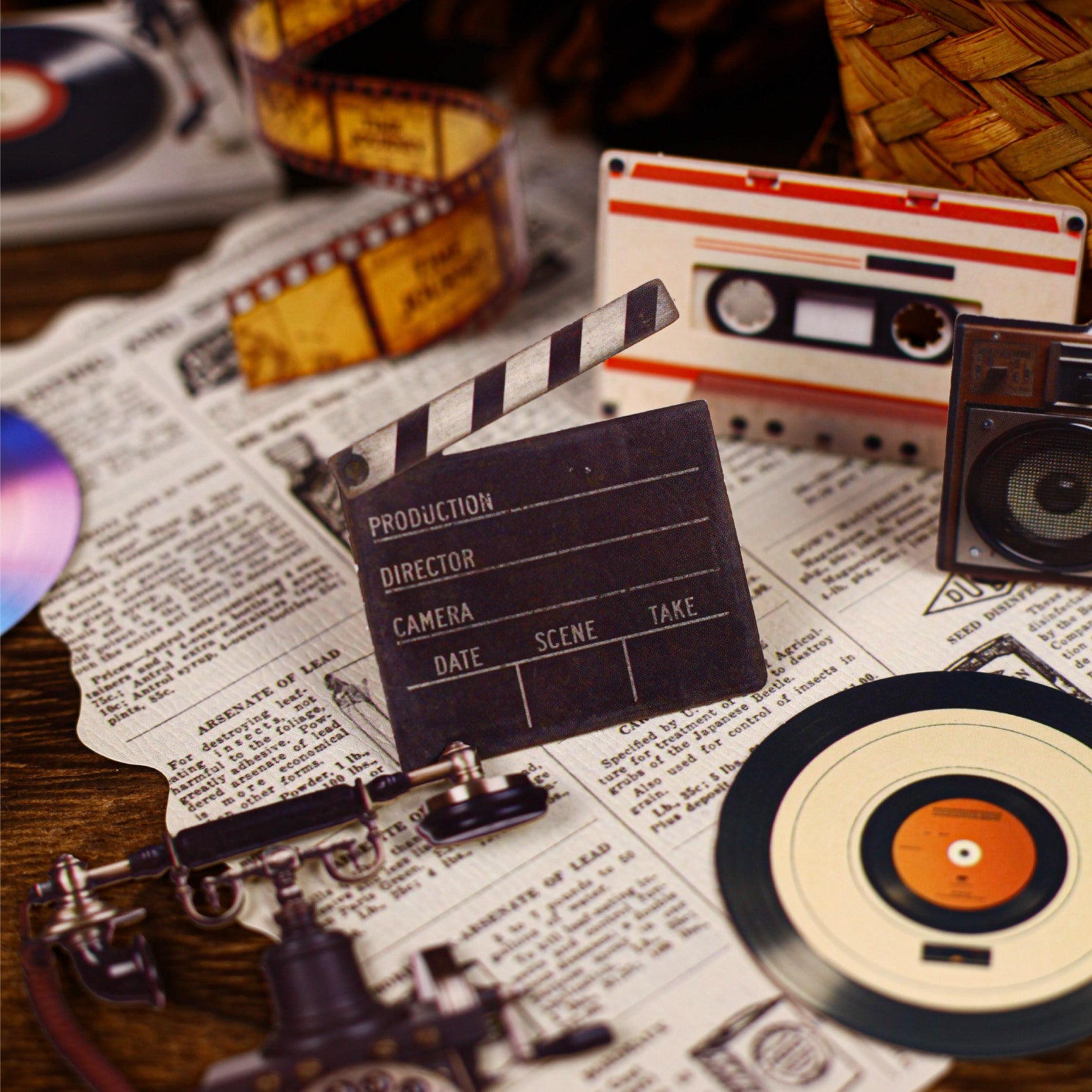 10 Pcs Vintage Antiques Cardstock Stickers LSXL