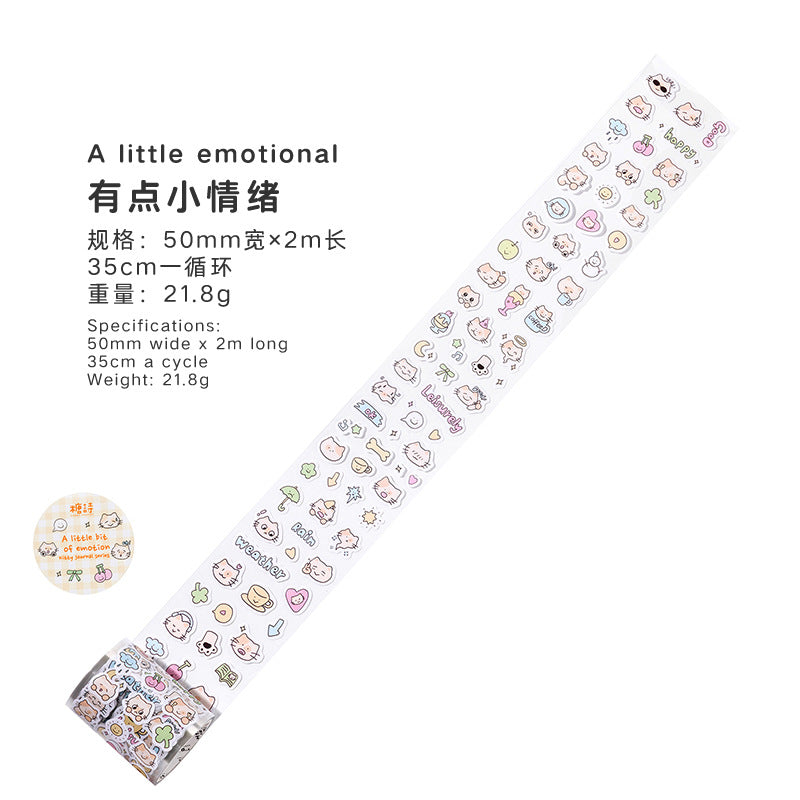 1 Roll Die Cut Cat Stickers Tape MMRZ