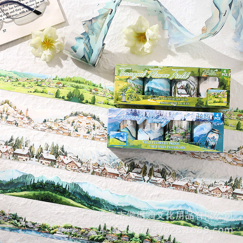 4 Rolls Natural Landscape PET Tape Set RHDY