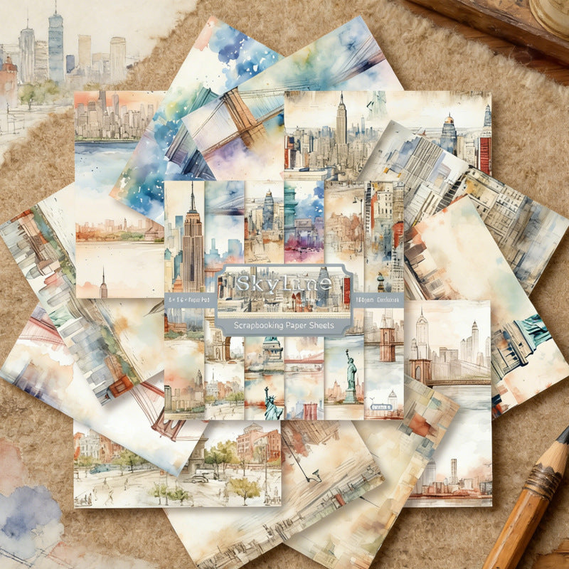 6 inch Newyork Scrapbook Paper Pad SKP455