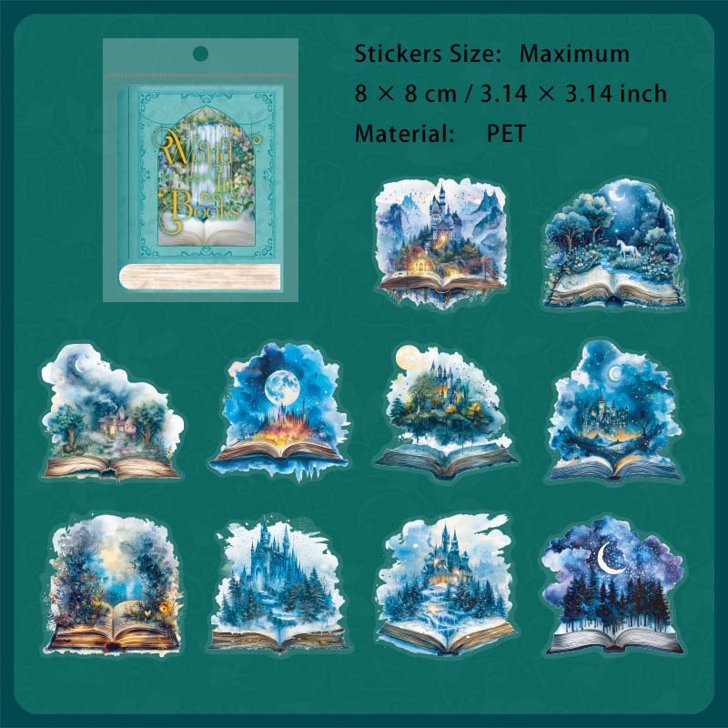 10 Pcs Forest Book PET Stickers SZSJ