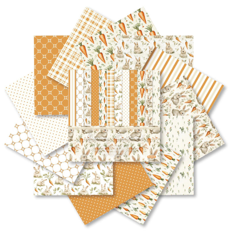 6 inch Bunny Carrot Scrapbook Paper Pad SKP347