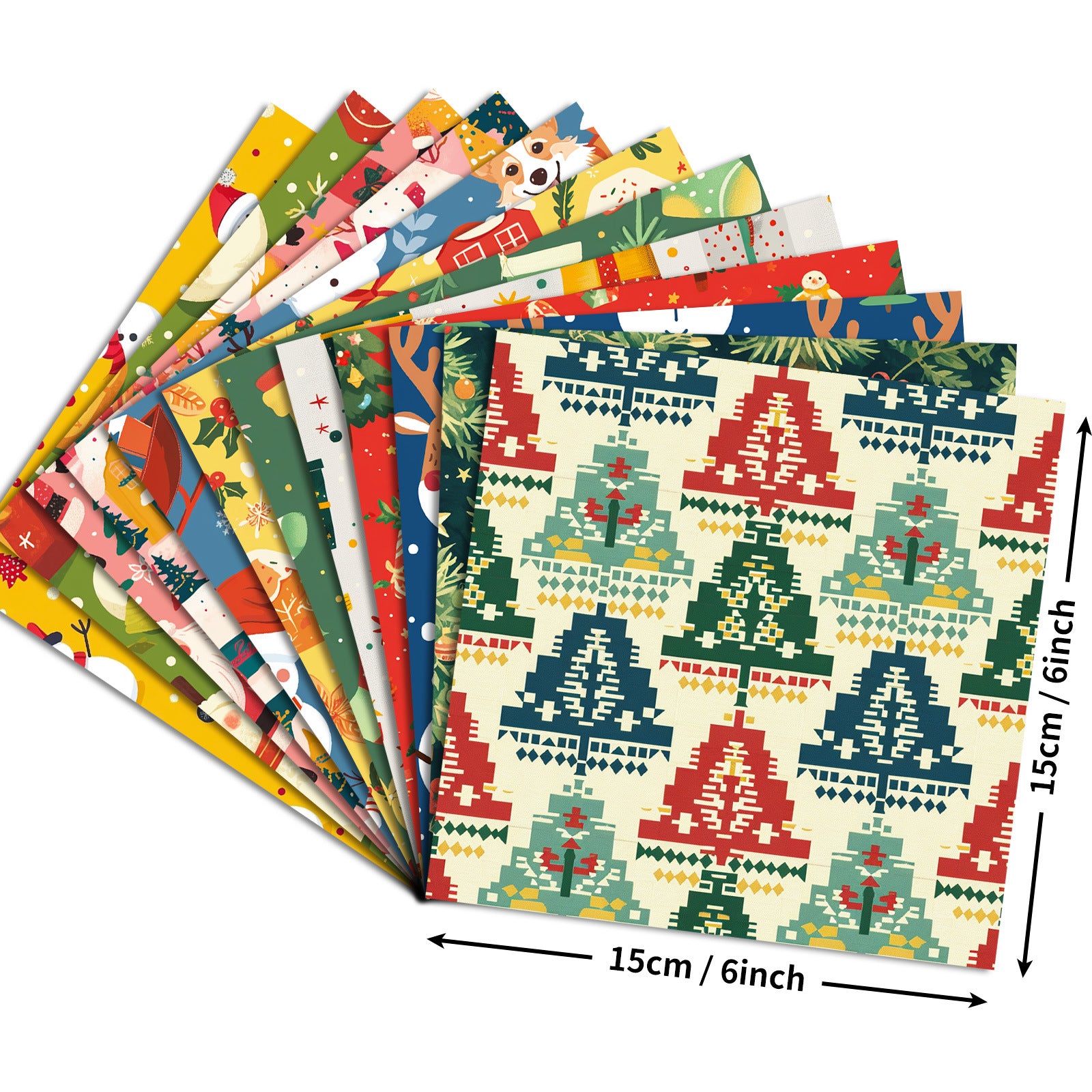 6 inch Christmas Scrapbook Paper Pad PA152