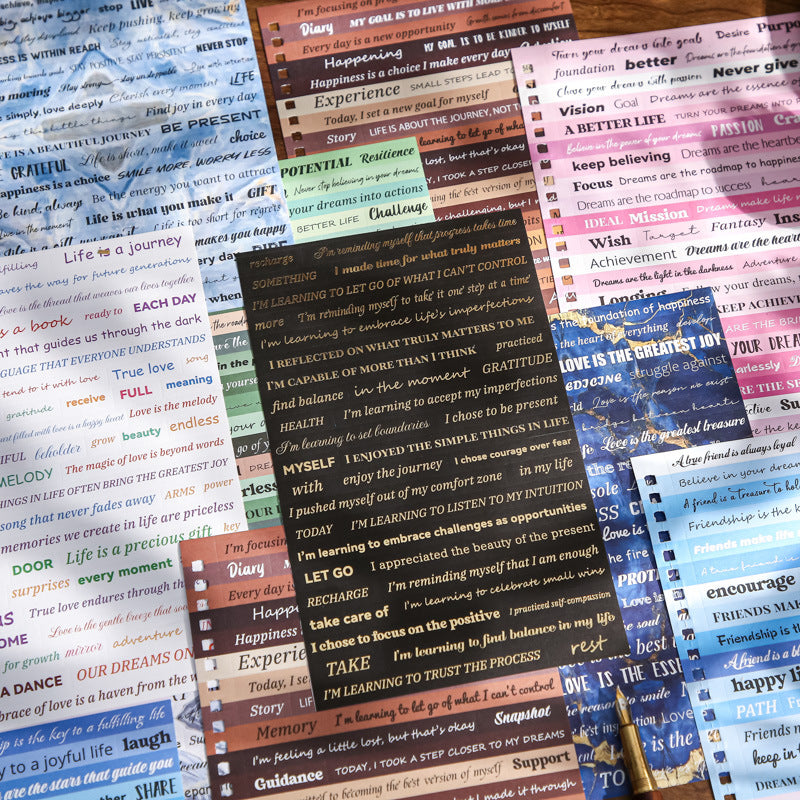 40 Sheets Vintage Quote Stickers WXYS