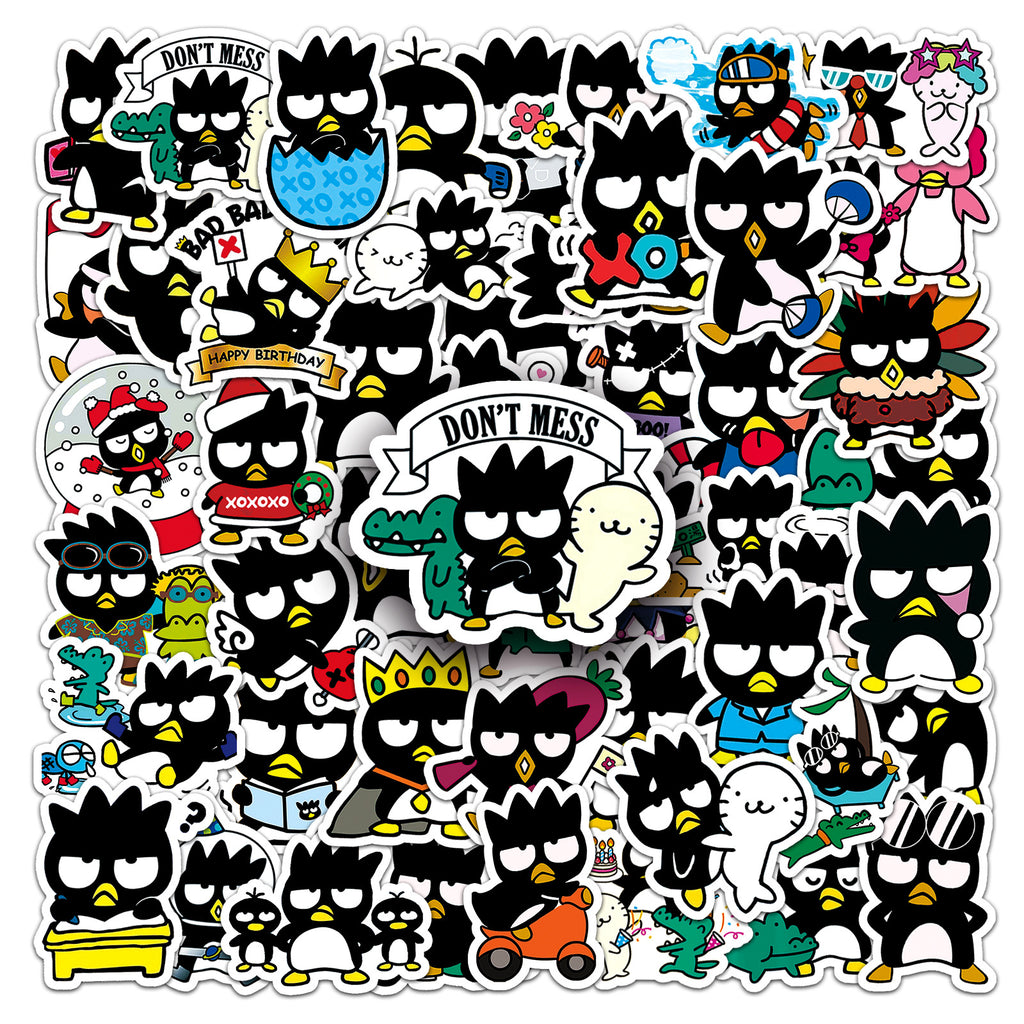 50 Pcs Vinyl Penguin Stickers KQE1016