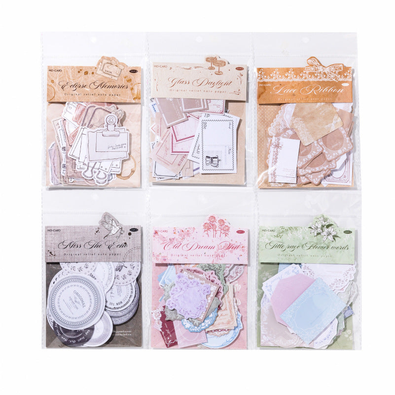 100 Pcs Vintage Notepad Paper WFJS