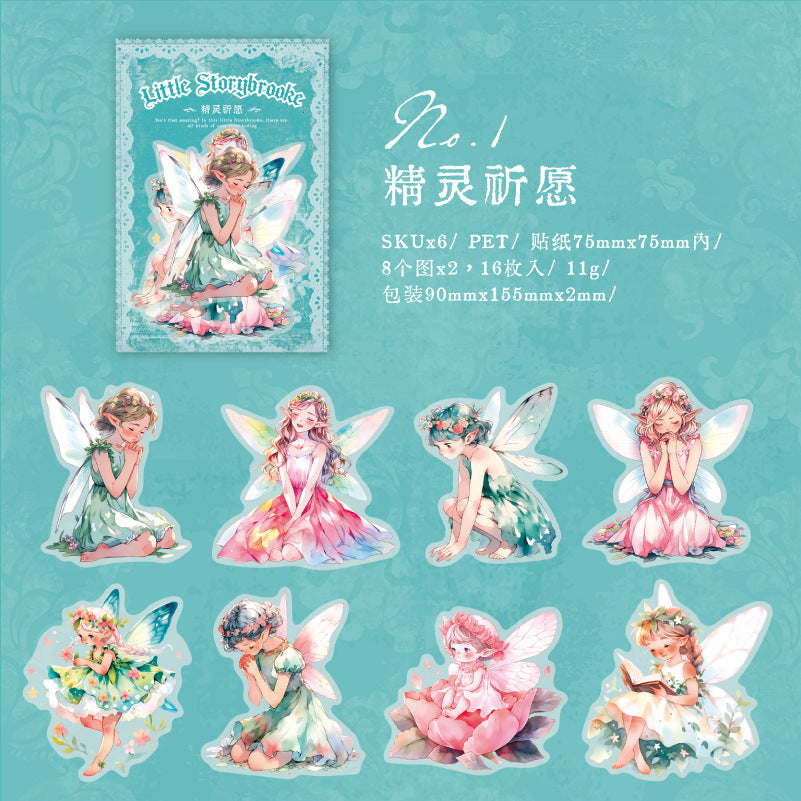 16 Pcs Spirit PET Stickers XXTHZ
