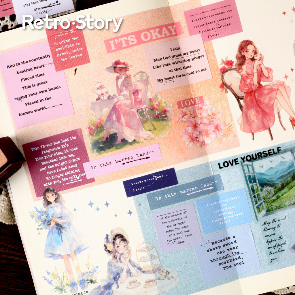 20 Pcs Vintage Quote Stickers ZSXL