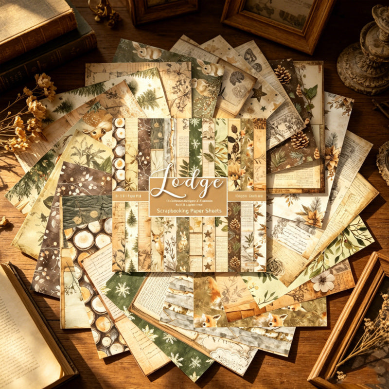 6 inch Woodland Scrapbook Paper Pad SKP617