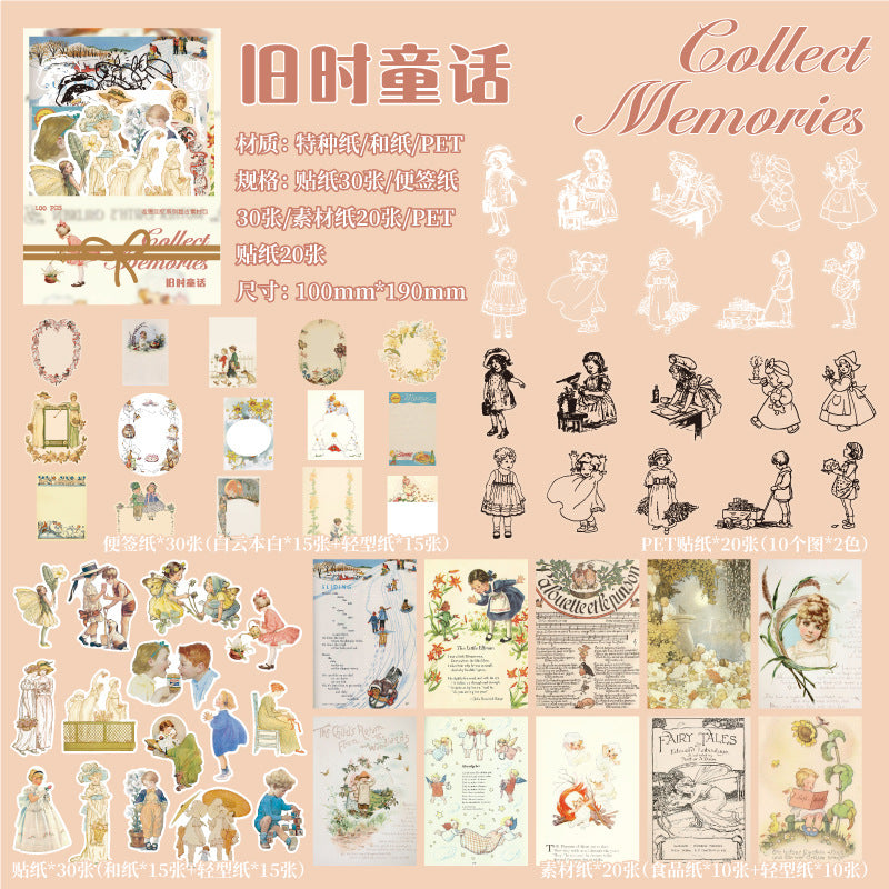 100 Pcs Junk Journal Supplies Kit SJHY