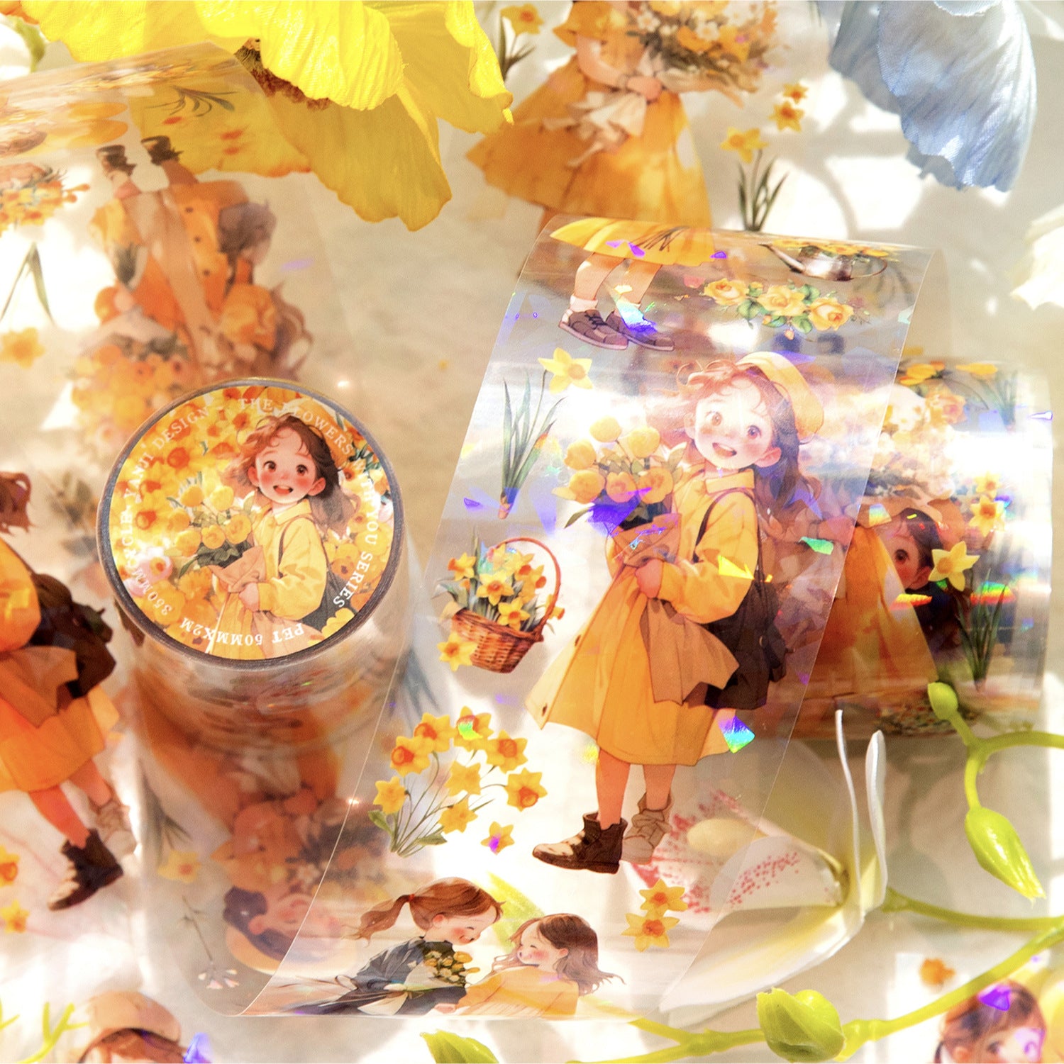 1 Roll Girl and Flowers PET Tape XHYN