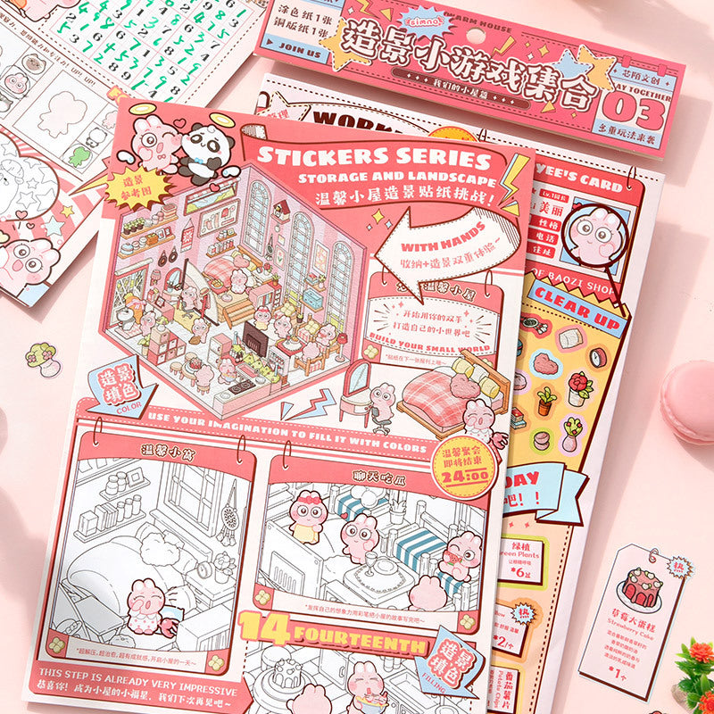 2 Sheets 3D Effect Stickers ZJXYX