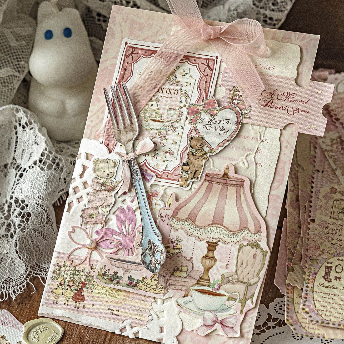 10 Sheets Vintage Post Stamp Stickers CHHX