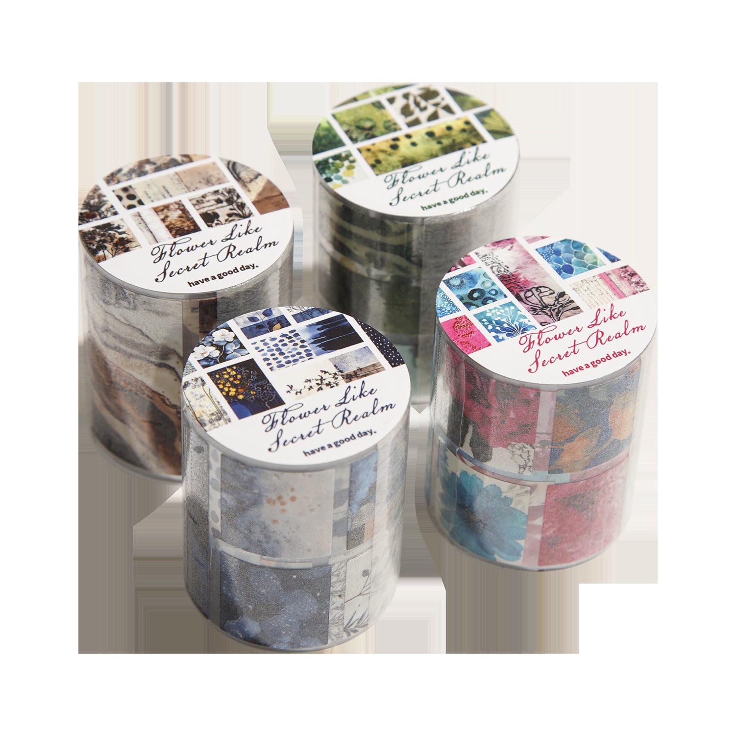 1 Roll Vintage Watercolor Botanical PET Stickers Tape HYMJ