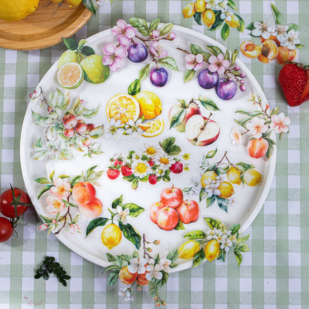 12 Pcs Fruit PET Stickers SGHX