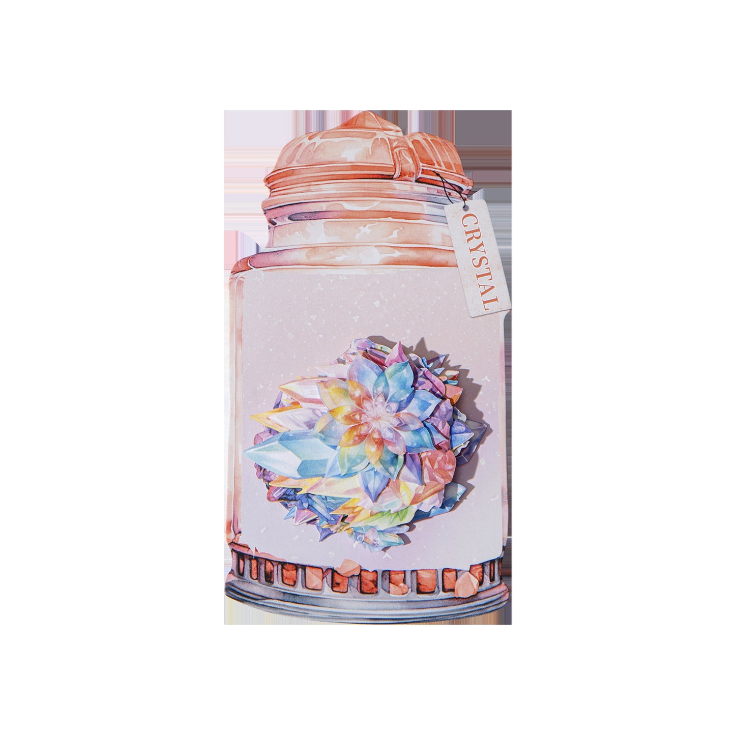 20 Pcs Crystal Flower PET Stickers HJWY