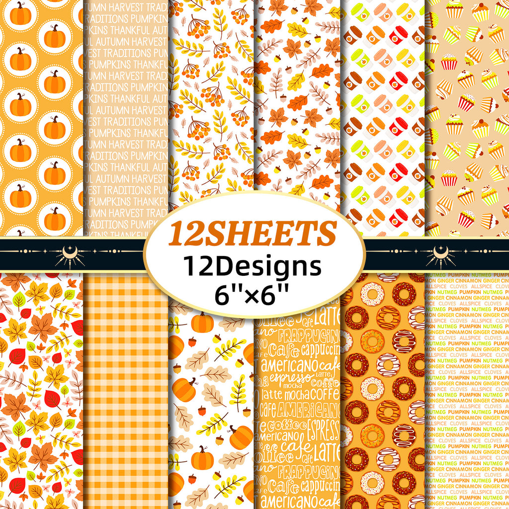 6 inch Autumn Scrapbook Paper Pad PA322