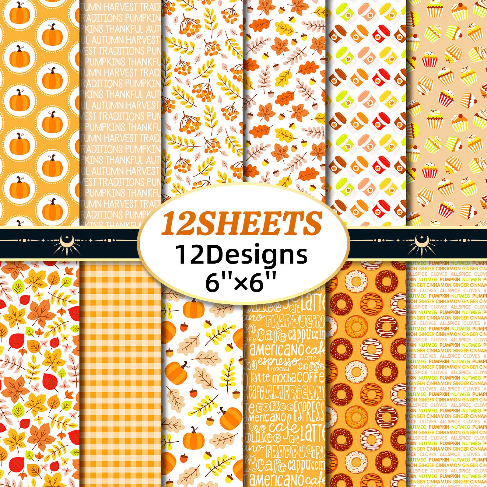6 inch Autumn Scrapbook Paper Pad PA322