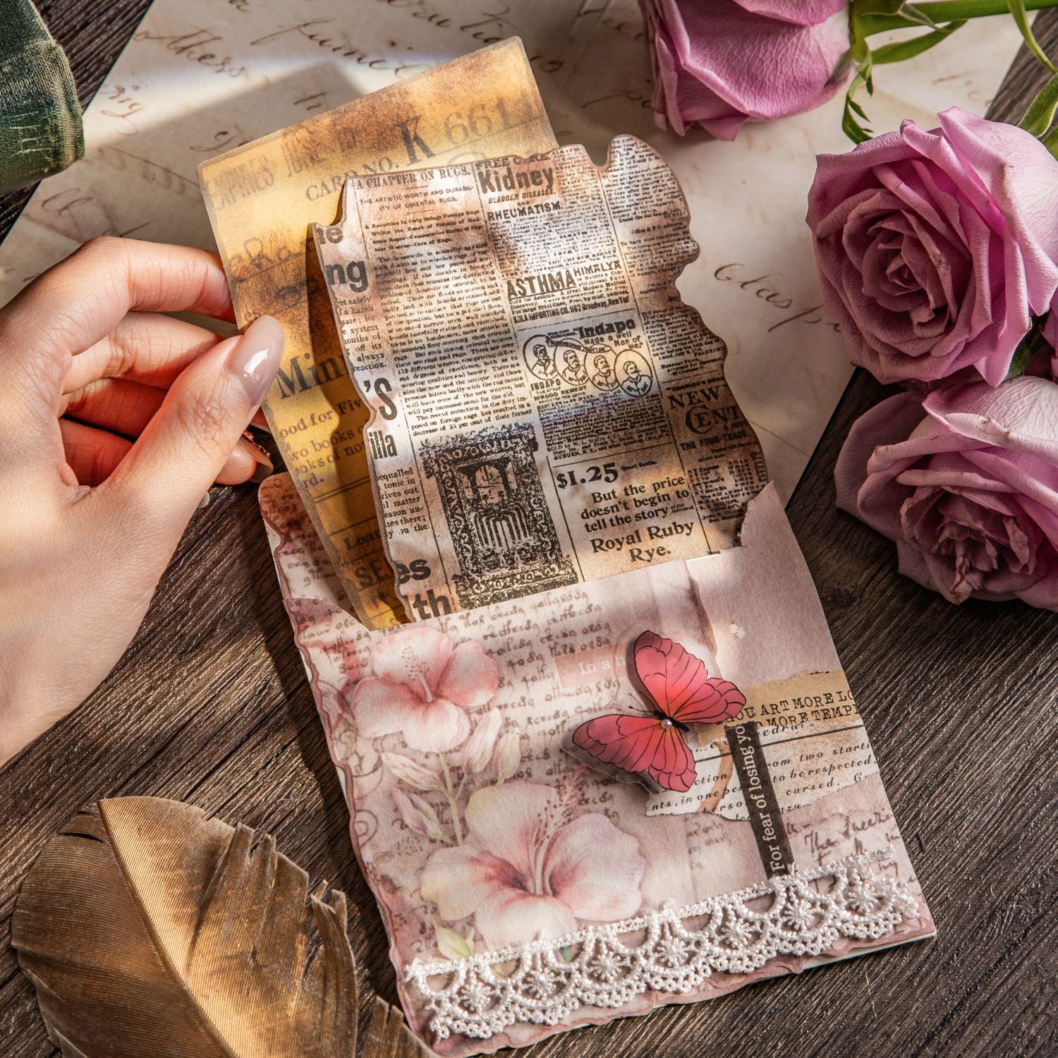 30 Pcs Vintage Scrapbook Paper JMSXL