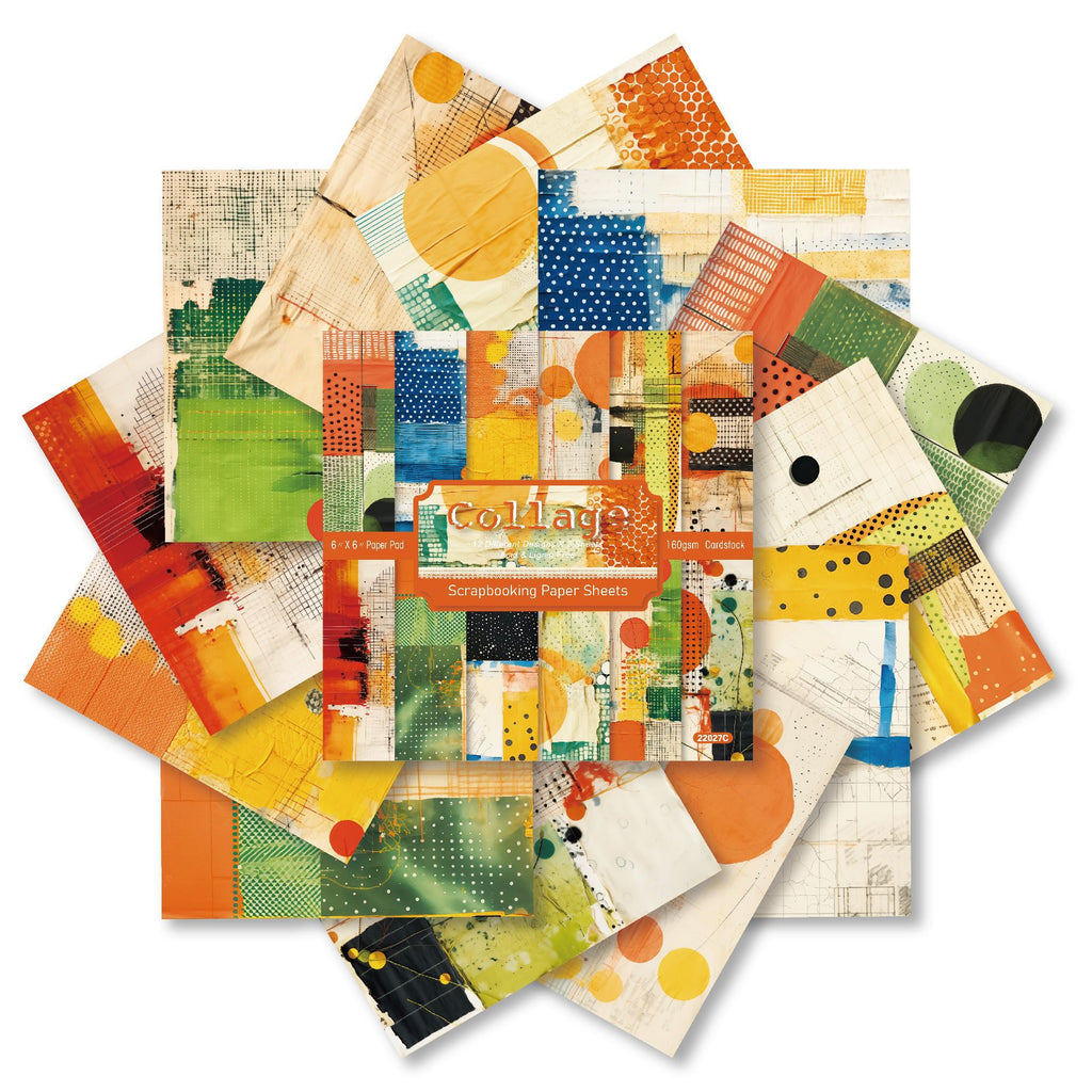 6 inch Collage Scrapbook Paper Pad SKP027