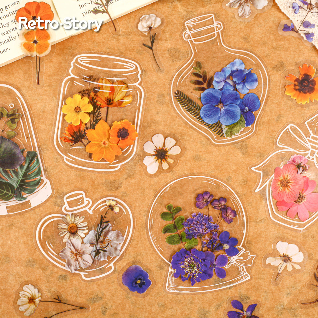 41 Pcs Pressed Flower PET Stickers GHXL