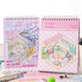 20 Sets 3D Shop Scene Stickers Book MNRS